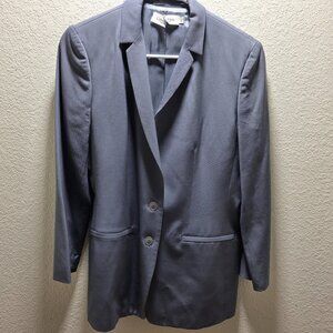 Calvin Klein Collection Women's Blazer Made in Italy Gray Size 4 Virgin Wool